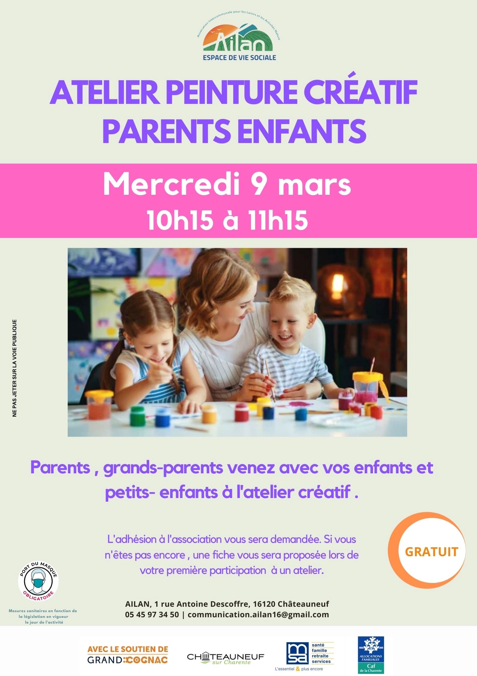 Atelier de peinture grands-parents/enfants